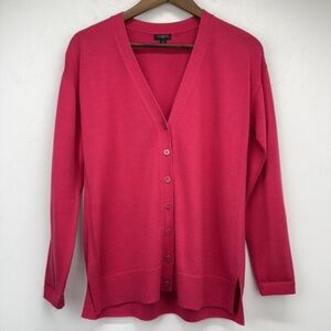 Talbots Vibrant Pink Cardigan Sweater